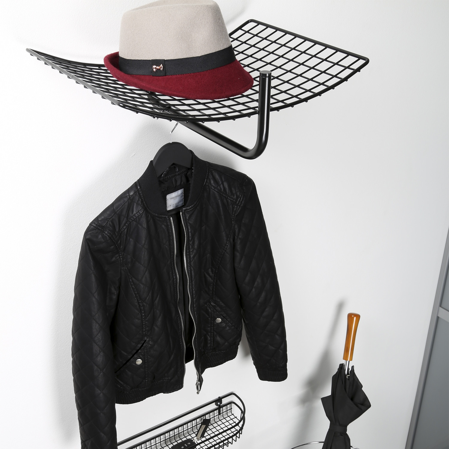 Black coatrack / for hallway / material steel wire Innovative Storage Solutions for Your Home