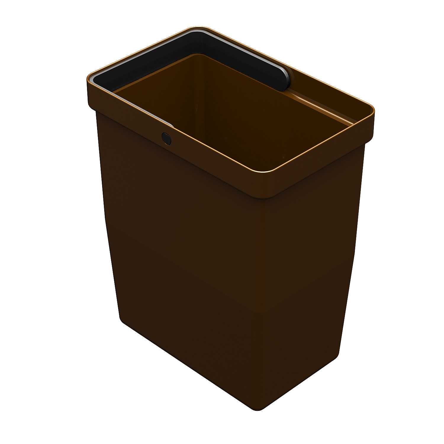 Brown waste bin / volume 8 l / material plastic