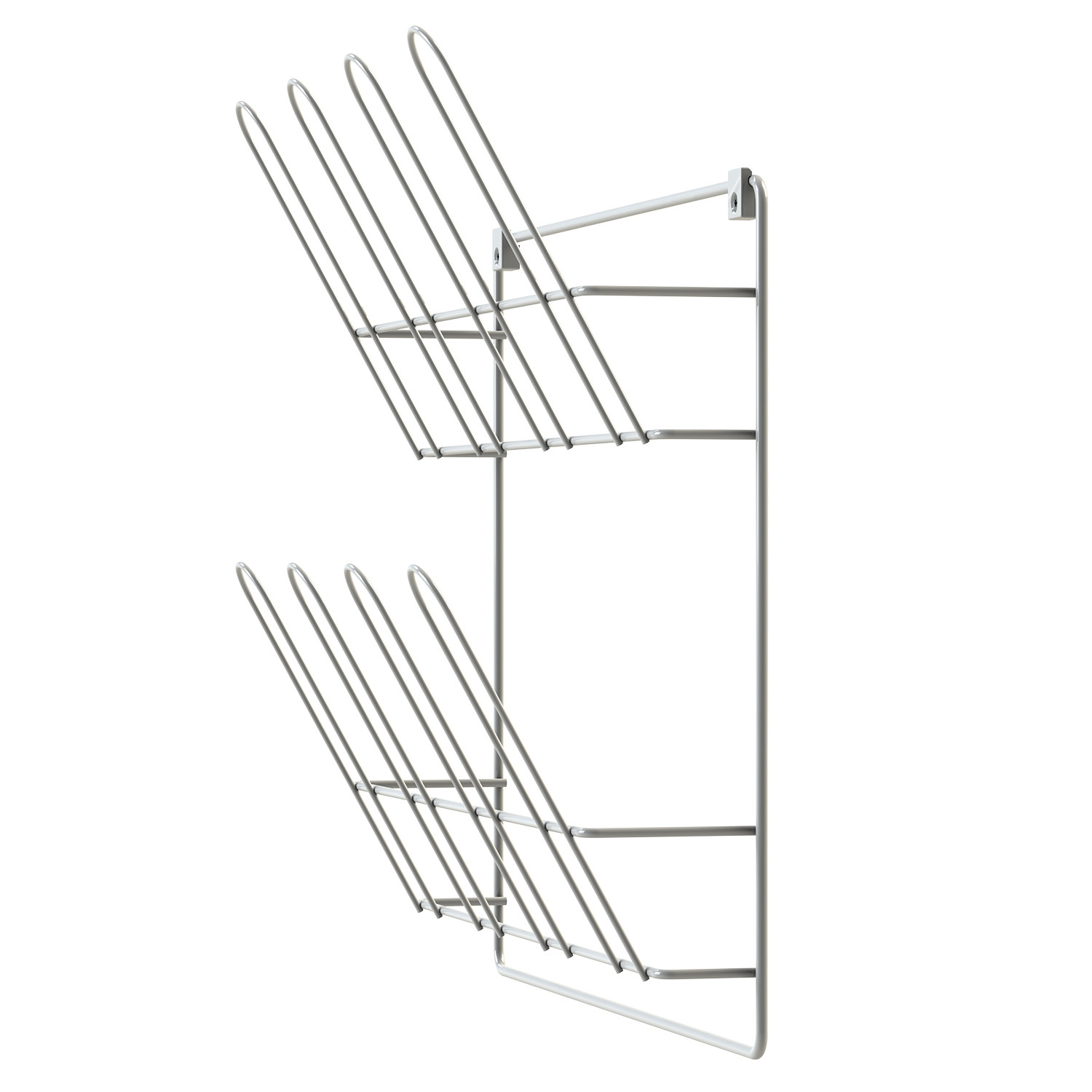 High quality wall shoe rack white material steel wire LM 322 2 Lanka ja Muovi Innovative Storage Solutions for Your Home