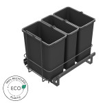 PULL-OUT WASTE SYSTEM ANTHRACITE + 3 BINS LM 65/R