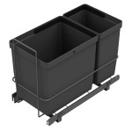 PULL-OUT WASTE SYSTEM ANTHRACITE + 2 BINS LM 67/R