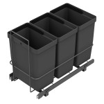 PULL-OUT WASTE SYSTEM ANTHRACITE + 3 BINS LM 67/R