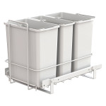 PULL-OUT WASTE SYSTEM WHITE + 3 BINS LM 66/R