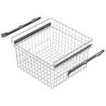 ROLLER SLIDE BASKET SILVER 537x500x320 (cabinet 566-570) LM 615