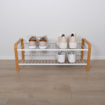 SHOE RACK WOOD WHITE/WOOD 670 MM LM 391