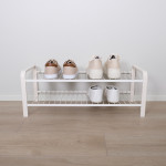 SHOE RACK WOOD WHITE 670 MM LM 391