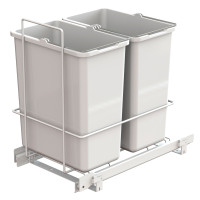 PULL-OUT WASTE SYSTEM WHITE + 2 BINS LM 62/R