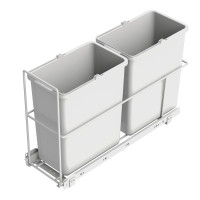 PULL-OUT WASTE SYSTEM WHITE + 2 BINS LM 72/R
