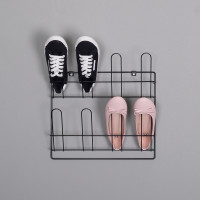 WALL-MOUNTED SHOE RACK BLACK LM 322/2