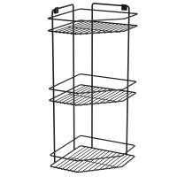 CORNER SHELF 3 LEVELS BLACK LM 594