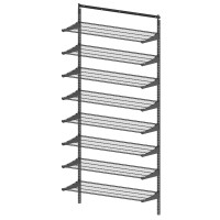 WALL RAIL SYSTEM ANTHRACITE M900 8 SHELVES LM 840