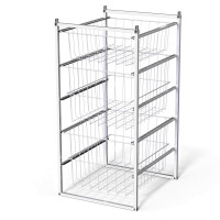 BASKET RACK+3 BASKETS WHITE 450x500x915 LM 356/3