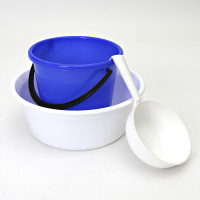 SAUNA-SET BLUE-WHITE