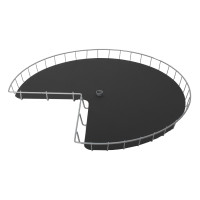 FLOOR MAT FOR CAROUSEL (LM 228 - 830 MM) BLACK LM 685