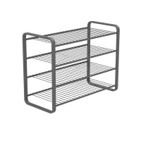 SHOE RACK 4 LEVELS SILVER 670 MM LM 391/2