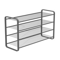 SHOE RACK 4 LEVELS SILVER 870 MM LM 392/2