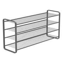 SHOE RACK 4 LEVELS SILVER 1070 MM LM 393/2