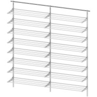 WALL RAIL SYSTEM WHITE M1800 16 SHELVES LM 840