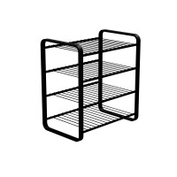 SHOE RACK 4 LEVELS BLACK 470 MM LM 390/2