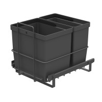 PULL-OUT WASTE SYSTEM ANTHRACITE + 2 BINS LM 64/R