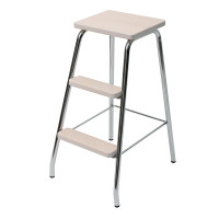 STEP STOOL CHROME/TRANSLUCENT WHITE LM 183