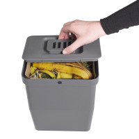 WASTE BIN ECO 8L + BIO LID ANTHRACITE LM 530