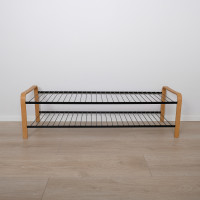 Shoe Rack Wood black/wood 1070 mm LM 393