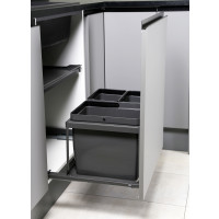 PULL-OUT WASTE SYSTEM ANTHRACITE + 3 BINS LM 70/R