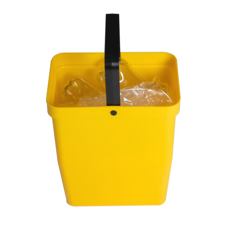 Waste bin | recycled plastic | volume 8L | yellow| LM 530 | Lanka ja Muovi