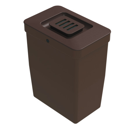 LM 530 WASTE BIN 8L + BIO LID BROWN