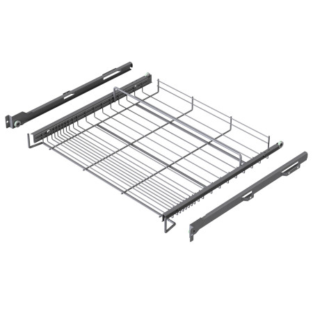 SLIDING SHOE SHELF 400 SILVER 337x430x110 (cabinet 366-370) LM 645