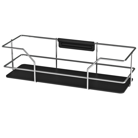 BATHROOM SHELF CHROME/BLACK LM 591