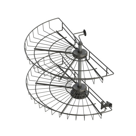 CORNER CAROUSEL 1/2 ANTHRACITE 670 MM LM 224