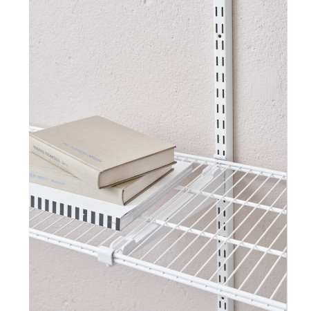 Wall Rail System White Width 600 Mm, 8 Inch Deep White Wire Shelving System