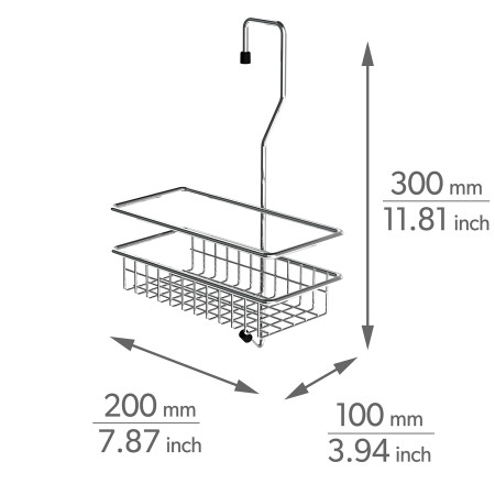 SHOWER BASKET CHROME LM 196