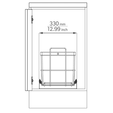 PULL-OUT WASTE SYSTEM ANTHRACITE + 2 BINS LM 79/R