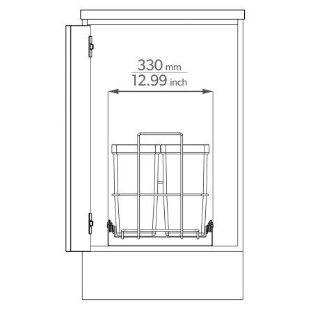 PULL-OUT WASTE SYSTEM ANTHRACITE + 4 BINS LM 79/R