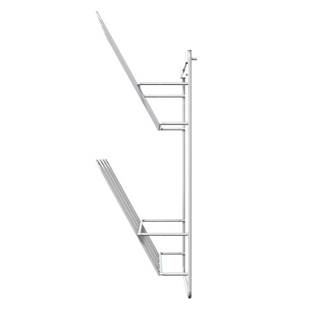 WALL-MOUNTED SHOE RACK WHITE LM 322/2