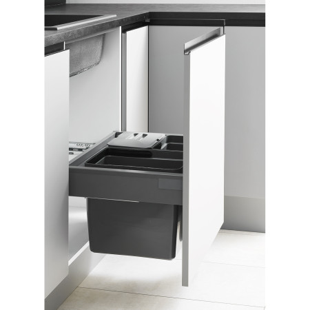 LUX-SORTING FRAME ANTHRACITE + 1 BIN + SOFT CLOSE (cabinet 366-369) LM 704/R