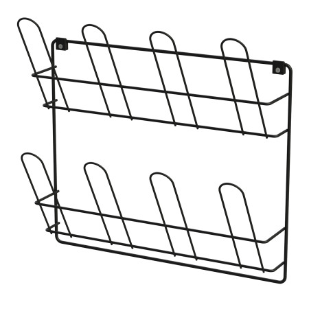 WALL-MOUNTED SHOE RACK BLACK LM 322/2