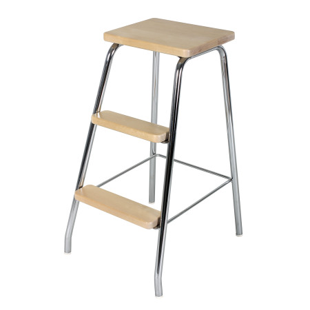 STEP STOOL CHROME/BIRCH LM 183