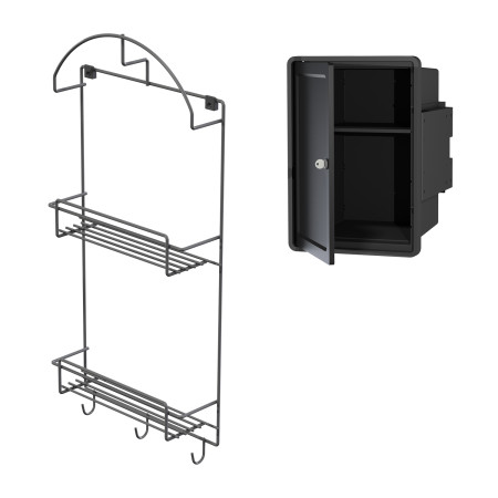 CLEANING CLOSET SET 1 LOCKABLE CABINET + CLEANING RACK LM 871