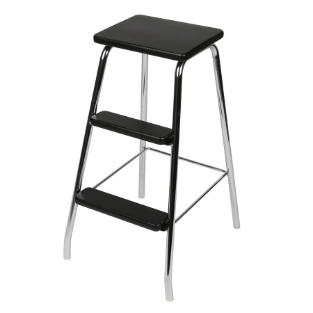 STEP STOOL CHROME/BLACK LM 183