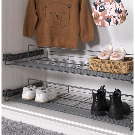 SLIDING SHOE SHELF ANTHRACITE 437x485x80 (cabinet 466-470) LM 656