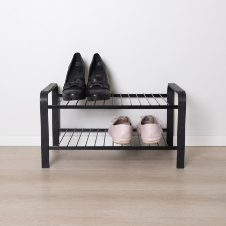 SHOE RACK WOOD BLACK 470 MM LM 390