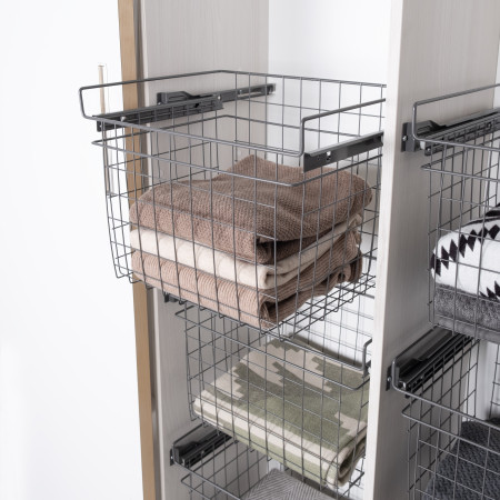 ROLLER SLIDE BASKET ANTHRACITE 437x340x320 (cabinet 466-470) LM 313