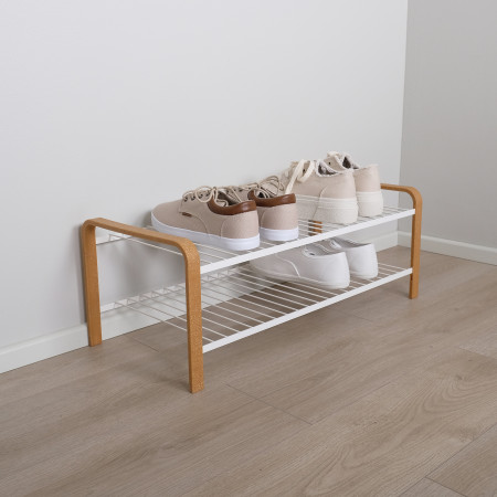 SHOE RACK WOOD WHITE/WOOD 670 MM LM 391
