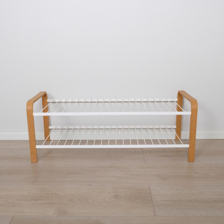 SHOE RACK WOOD WHITE/WOOD 670 MM LM 391