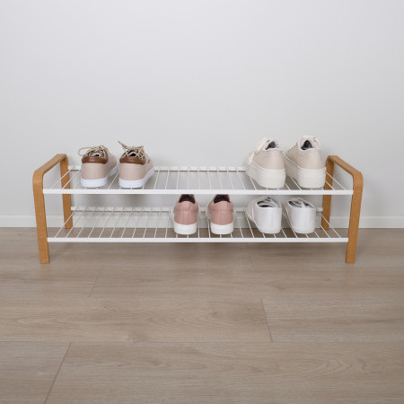 SHOE RACK WOOD WHITE/WOOD 870 MM LM 392