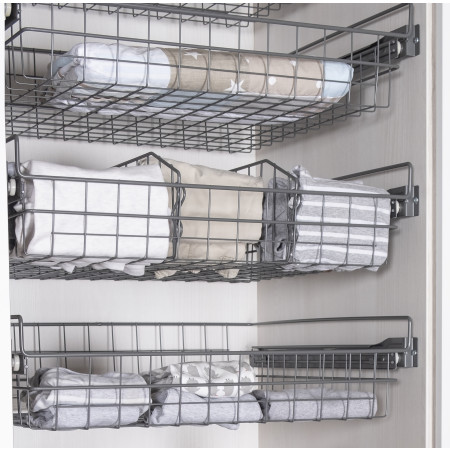ROLLER SLIDE BASKET ANTHRACITE 337x500x140 (cabinet 366-370) LM 610
